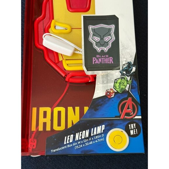 Marvel Avengers Iron Man Neon LED Lamp Table Decor NIB Idea Nuova - Picture 7 of 8